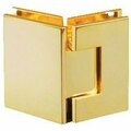 Cr Laurence Unlacquered Brass Vienna 045 Series 135 Degree Glass-to-Glass Hinge V1E045ULBR